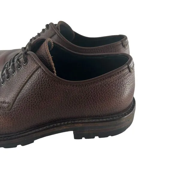 Aquatalia Shoes Mens 9 Brown Leather Oxford Lace Up Office Work Comfort Italy