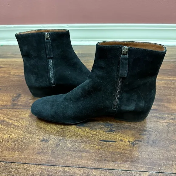 Aquatalia Ulyssa Waterproof Suede Ankle Boots booties hidden wedge size 9.5