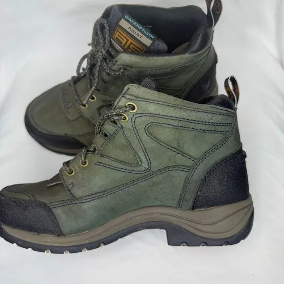 Ariat Terrain Waterproof Hiking Boots Outdoor Olive Green Womens Size 5.5B‎