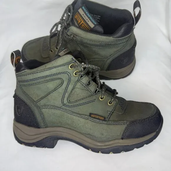 Ariat Terrain Waterproof Hiking Boots Outdoor Olive Green Womens Size 5.5B‎