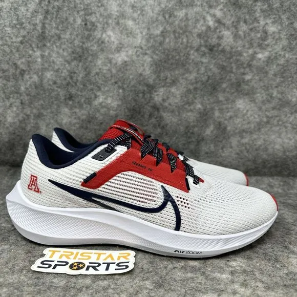 Arizona Wildcats Nike Zoom Pegasus 40 Running Shoes Mens Sz 8 White DZ5945-100