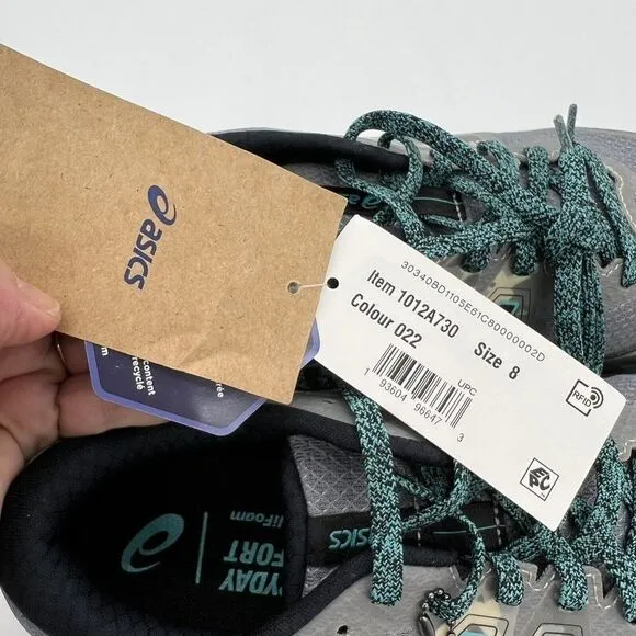 ASICS 1012a730 Gel Scram 6 Graphite Grey Blue Men's Running Shoes Size 8 NWT