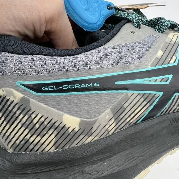 ASICS 1012a730 Gel Scram 6 Graphite Grey Blue Men's Running Shoes Size 8 NWT