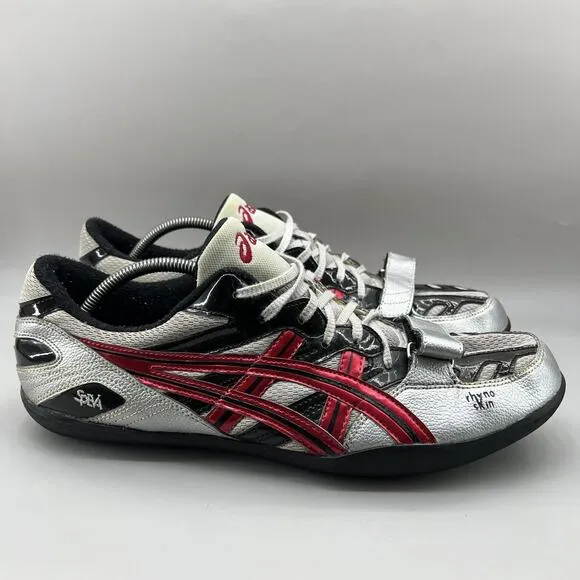Asics Cyber Speva Rhyno Skin Throwing Shoes Men Size 13 Gray Track Low Sneakers