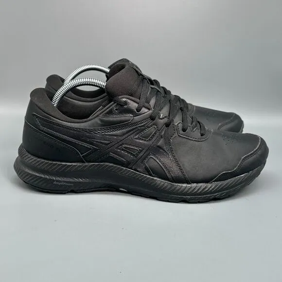 ASICS GEL-CONTEND SL Men's 10 Black Athletic Running Sneakers Lace-Up Low Shoes
