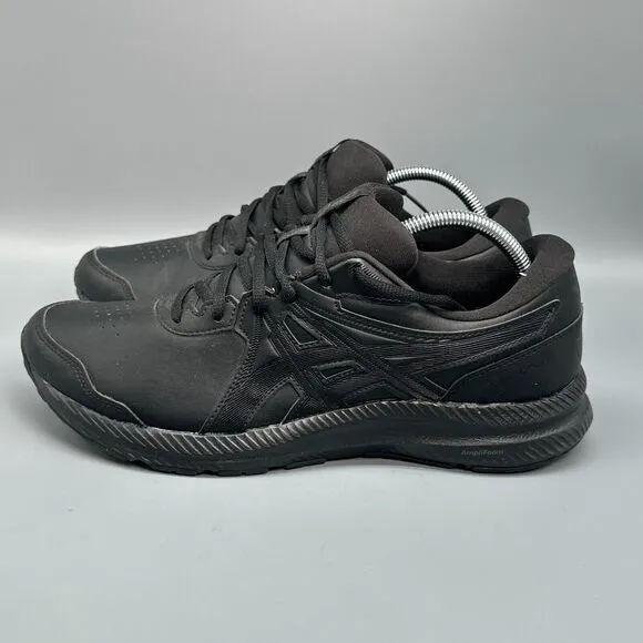 ASICS GEL-CONTEND SL Men's 10 Black Athletic Running Sneakers Lace-Up Low Shoes