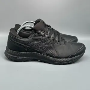 ASICS GEL-CONTEND SL Men's 10 Black Athletic Running Sneakers Lace-Up Low Shoes