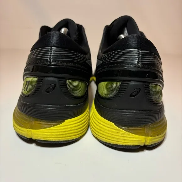 ASICS Gel-Nimbus 21 Running Shoes Black Yellow 1011A169 Men Sz 12.5 Sneakers