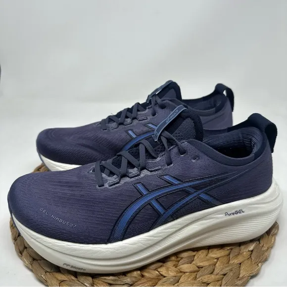 ASICS Gel Nimbus 27 Running Shoes Indigo Fog Blue Size 10.5 Men's