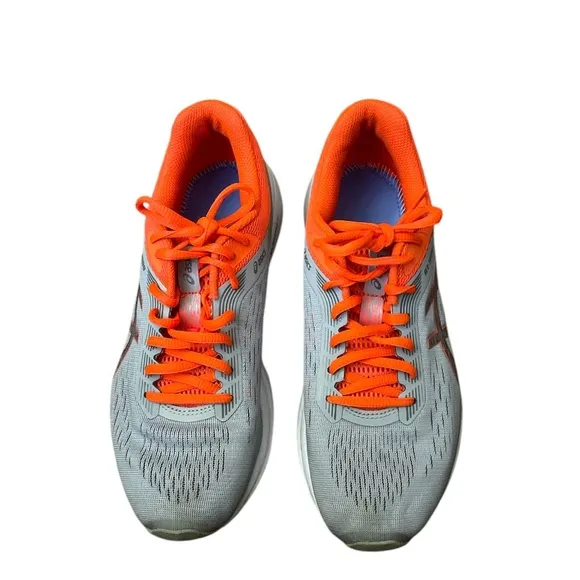 ASICS Gray and Orange Athletic Shoes