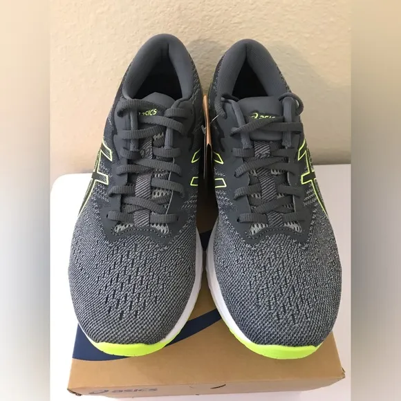 ASICS GT-1000 11 Men's Running Shoes Size 7.5 Sheet Rock Gray Green Black 7 1/2