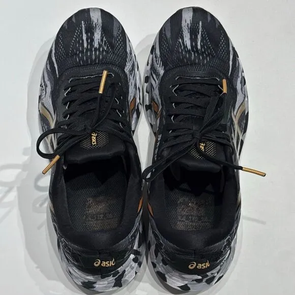 ASICS NOOSA TRI 13 Black Camo Pure Gold Running Shoes Sneakers Women’s Size 9.5