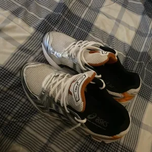 ASICS White and Silver Running Shoes