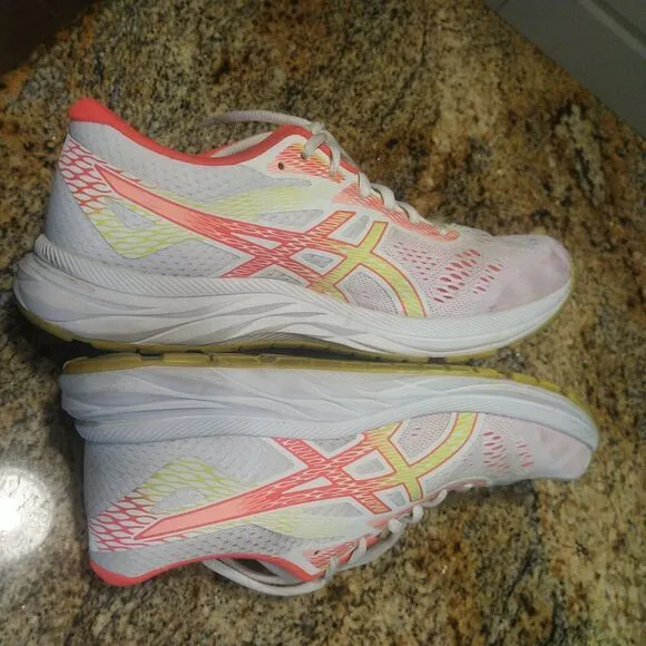 Asics Women's Gel-Excite 6 1012A150 White Pink Running Sneaker Shoes Size 9 US