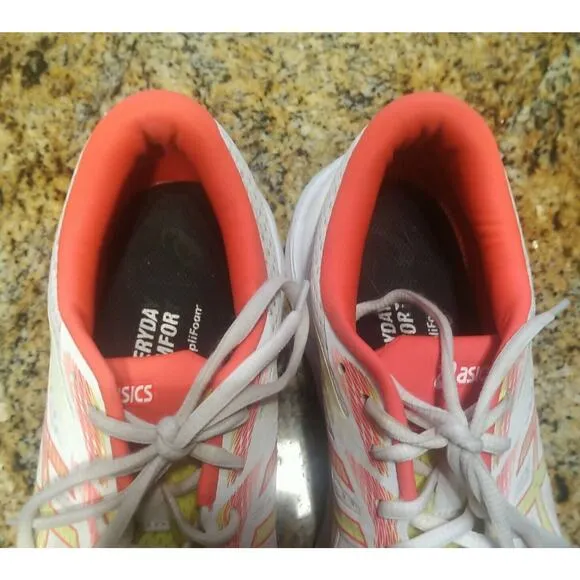 Asics Women's Gel-Excite 6 1012A150 White Pink Running Sneaker Shoes Size 9 US