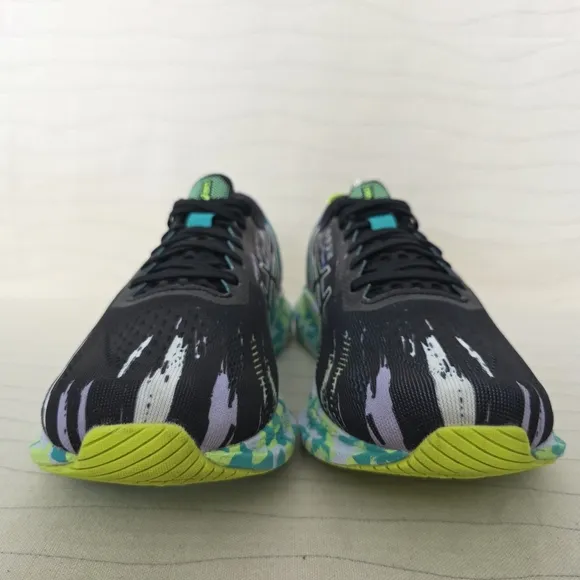 ASICS Womens Noosa Tri 13 Black Green Multicolor Running Shoes Sneakers Size 9.5
