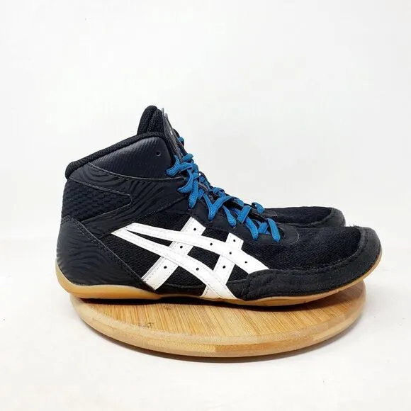 Asics Wrestling Shoes Mens 7 Matflex 7 Black White Boxing Sneakers High Top
