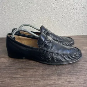 Bally‎ Candino Bit Loafer Casual Black Leather Shoes Mens Size 9.5 US