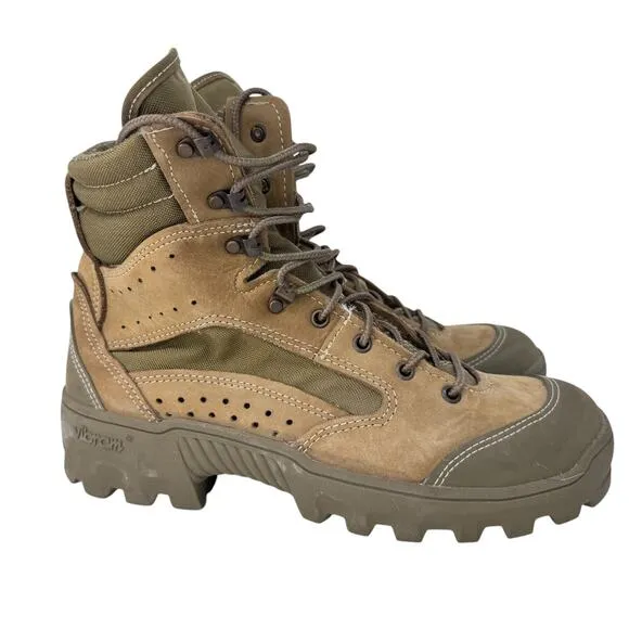 Bates Hot Weather Combat Hiking Boots Mens 8.5 Tan Vibram Olive Mojave E03612C