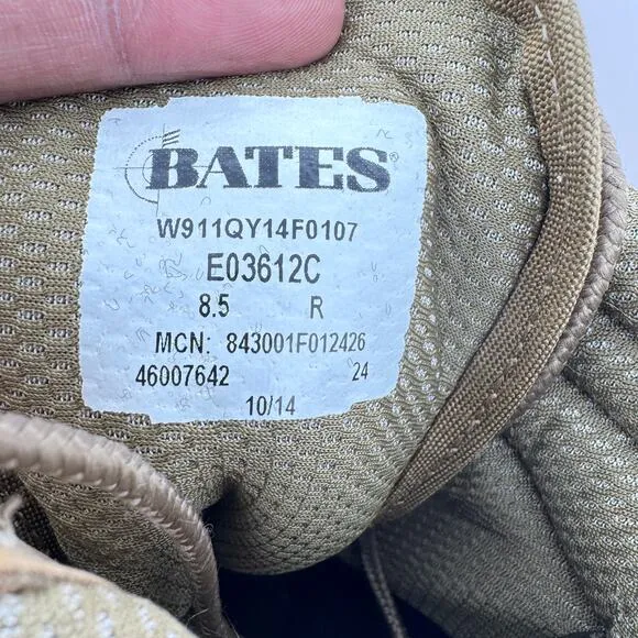 Bates Hot Weather Combat Hiking Boots Mens 8.5 Tan Vibram Olive Mojave E03612C