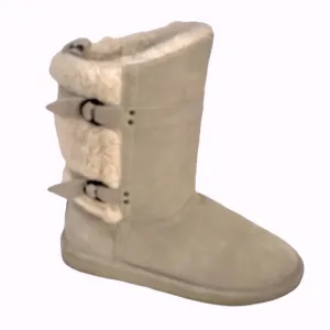 BearPaw Alexandra Cream Suede/Wool Blend Winter Boots size 9