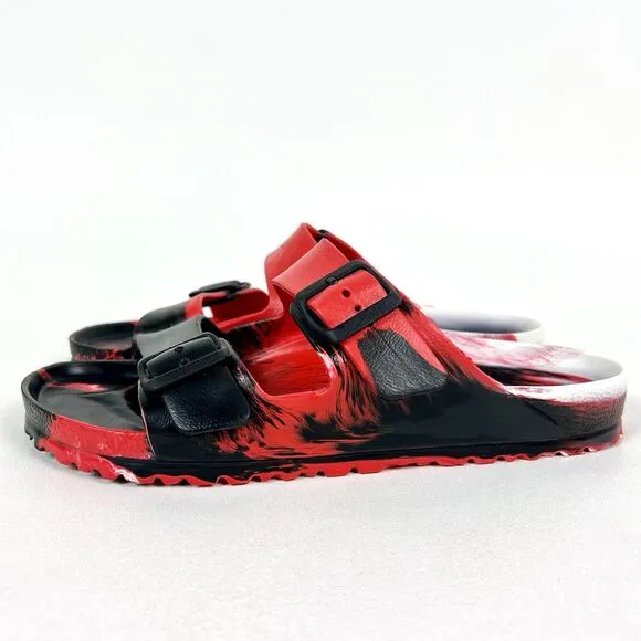 Birkenstock EVA Unisex Arizona Sandals Red Black Comfort EU 42 US Men 9-Women 11