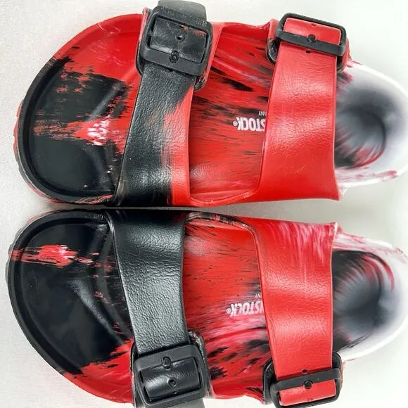 Birkenstock EVA Unisex Arizona Sandals Red Black Comfort EU 42 US Men 9-Women 11