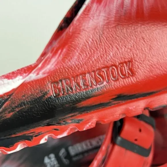 Birkenstock EVA Unisex Arizona Sandals Red Black Comfort EU 42 US Men 9-Women 11