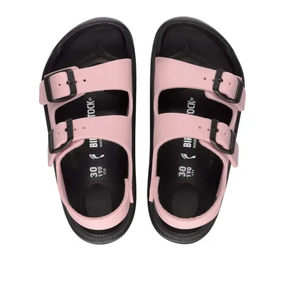 BIRKENSTOCK MOGAMI PINK BLACK SANDALS BUCKLE