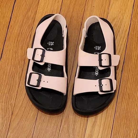 BIRKENSTOCK MOGAMI PINK BLACK SANDALS BUCKLE