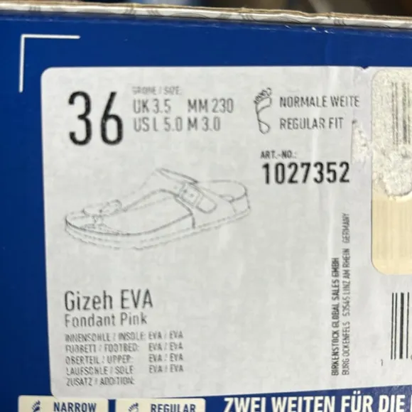 Birkenstock | Women's Gizeh EVA  Sandals | Size: 36 ( US 5/5.5)