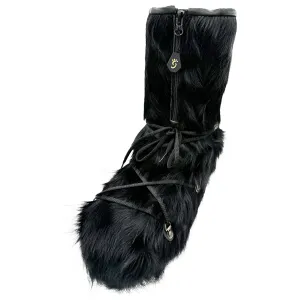 Black Cow Skin Winter Boots for Men & Women