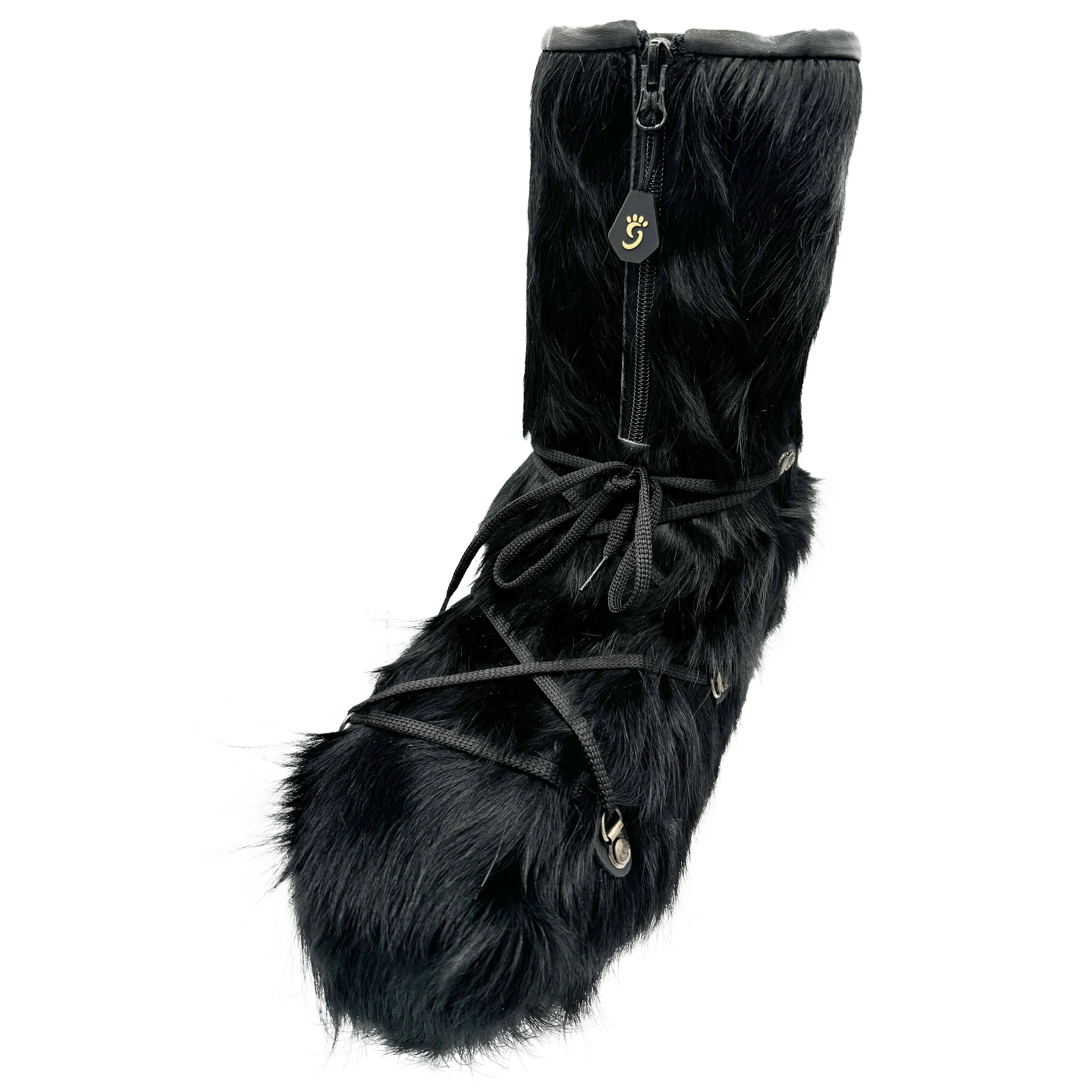 Black Cow Skin Winter Boots for Men & Women