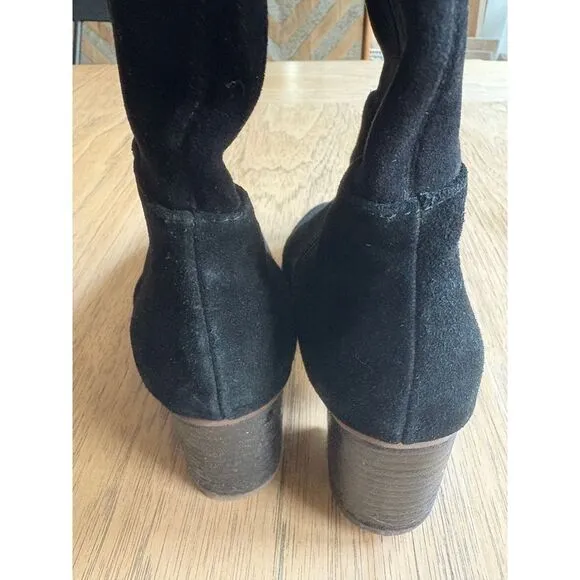 BLONDO &quot;Nada&quot; Black‎ Suede Waterproof Knee-High Boots w/Side Zip SIZE 7.5M EUC