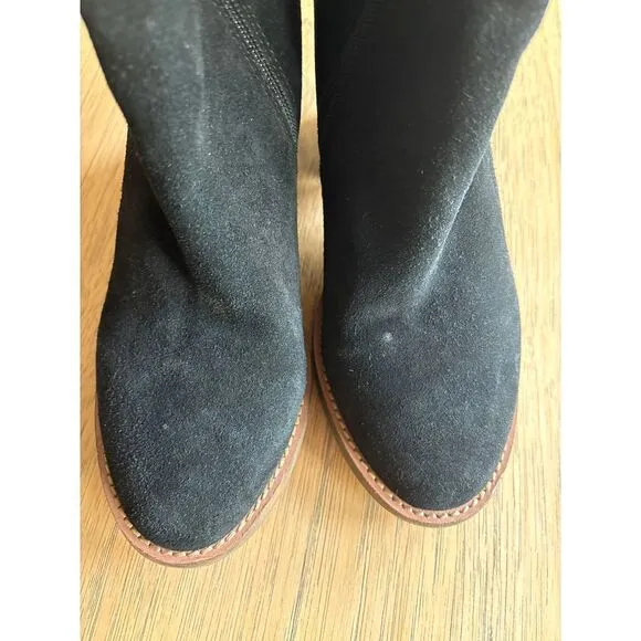 BLONDO &quot;Nada&quot; Black‎ Suede Waterproof Knee-High Boots w/Side Zip SIZE 7.5M EUC