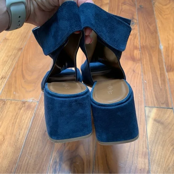Blondo Blue Suede Maria Waterproof Sandals 11