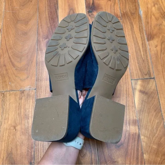 Blondo Blue Suede Maria Waterproof Sandals 11