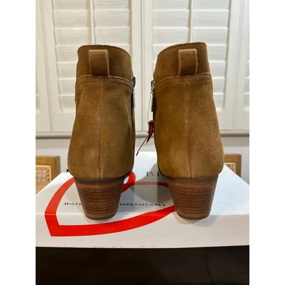 Blondo Victory Zip Up Ankle Bootie Tan Suede Upper Size 11 NWOT Waterproof Comfy