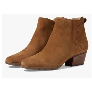 Blondo Victory Zip Up Ankle Bootie Tan Suede Upper Size 11 NWOT Waterproof Comfy