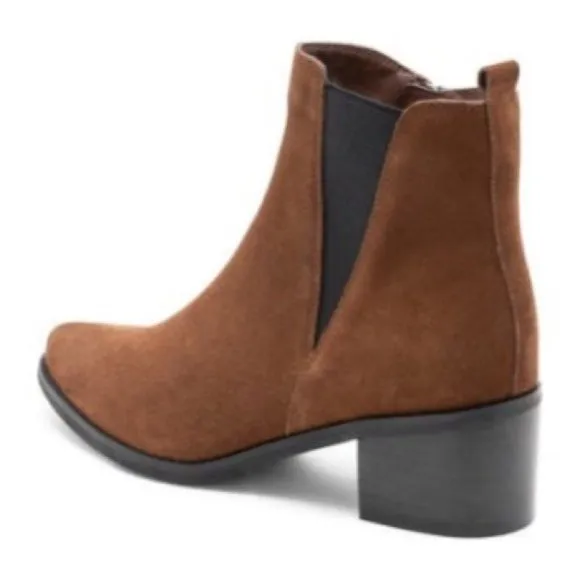 Blondo Waterproof Ankle Boots Brown Suede Leather Booties Size 9.5M New in Box