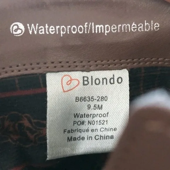 Blondo Waterproof Ankle Boots Brown Suede Leather Booties Size 9.5M New in Box