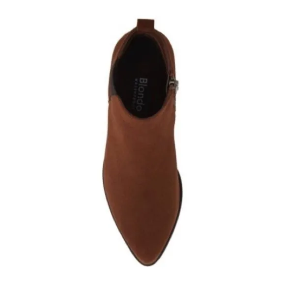 Blondo Waterproof Ankle Boots Brown Suede Leather Booties Size 9.5M New in Box