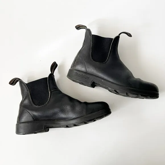 Blundstone 500 Boots Oiled Leather Black Chelsea Pull On Size AU 6 / US 9 Women
