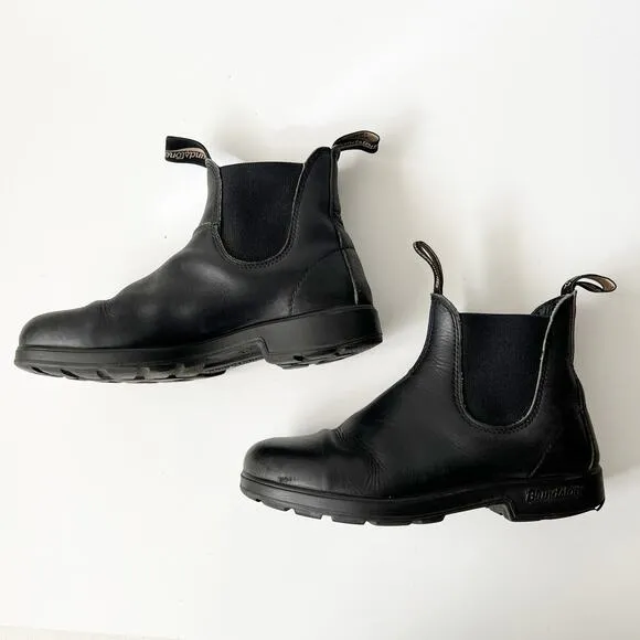 Blundstone 500 Boots Oiled Leather Black Chelsea Pull On Size AU 6 / US 9 Women