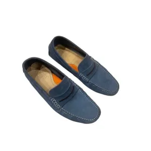 Boggi Milano Mens Blue Classic Loafers Casual Shoes Size 8