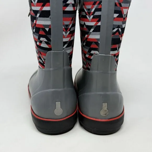 Bogs Classic II Mountain Geo Waterproof Boots Kids Girls Boys Size 4 Gray