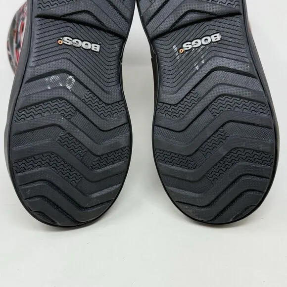 Bogs Classic II Mountain Geo Waterproof Boots Kids Girls Boys Size 4 Gray