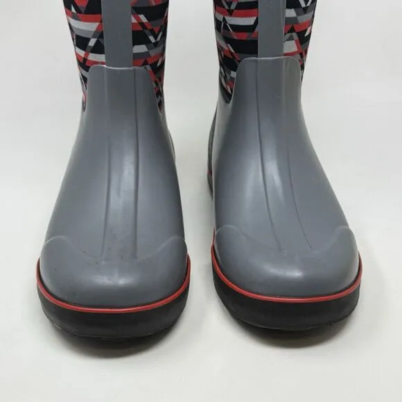 Bogs Classic II Mountain Geo Waterproof Boots Kids Girls Boys Size 4 Gray