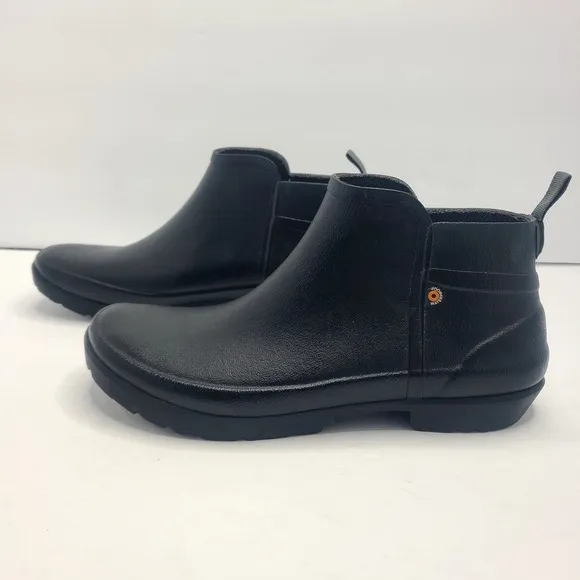Bogs Flora Bootie 72349-001 Womens US 11 Rain Boots Black Rubber Waterproof
