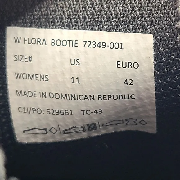Bogs Flora Bootie 72349-001 Womens US 11 Rain Boots Black Rubber Waterproof
